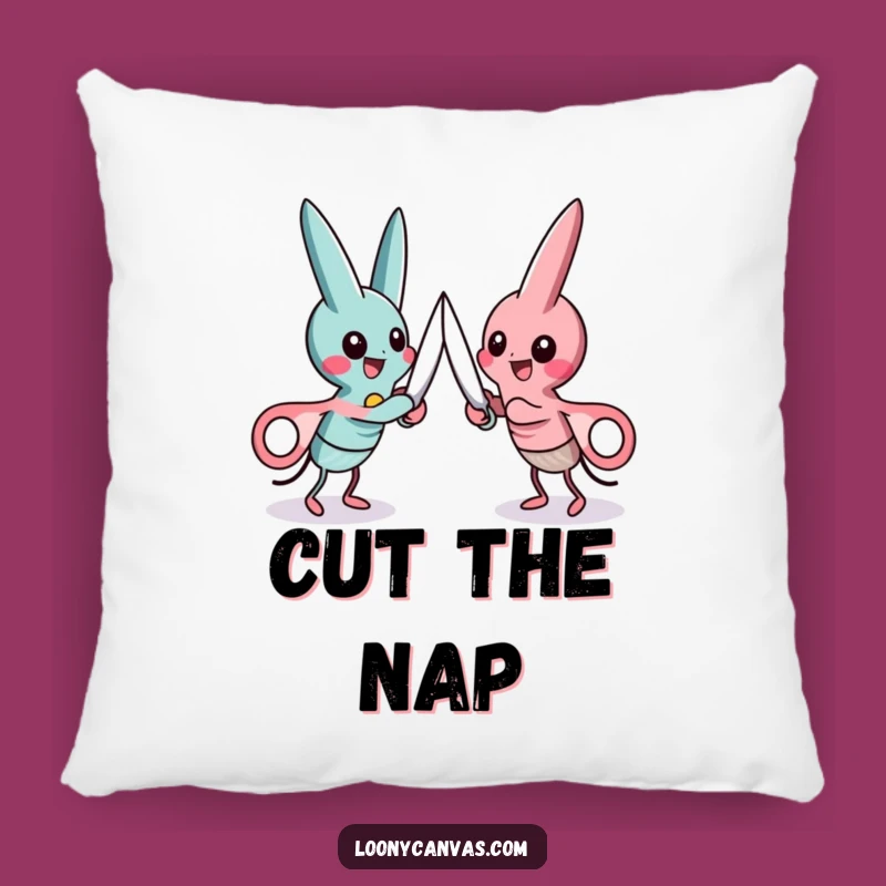 Funny Scissors Duel Pillow, Cozy Up with Humorous Combat