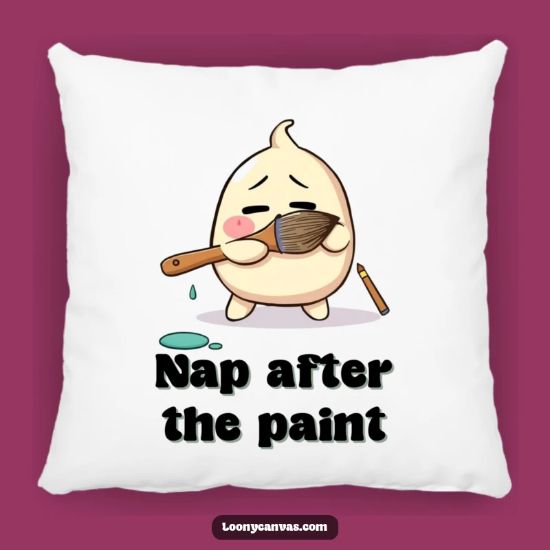 Funny Blob Paintbrush Pillow - Comfy Artist's Relief