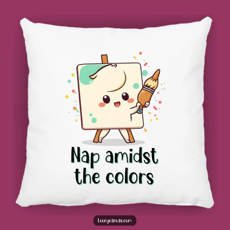 Funny Kawaii Paintbrush Pillow: Cozy Up with Artistic Comfort
