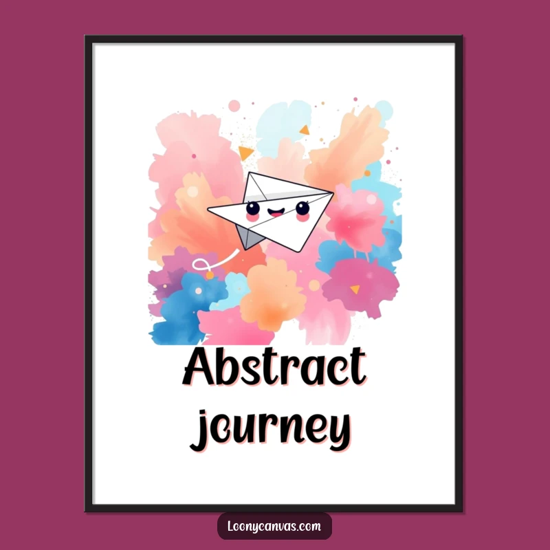 Funny Paper Airplane Digital Art, Instant Joyful Flight Decor