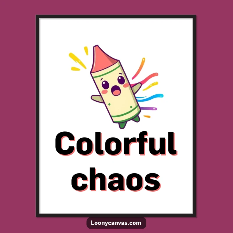 Funny Crayon Digital Art: Surprised Character Spinning for Instant Color