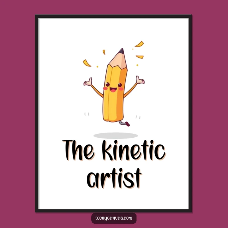 Funny Cheerful Pencil Digital Art: Dance of Joyful Creation