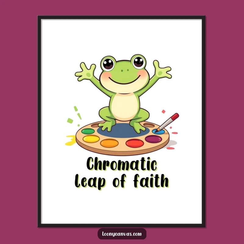 Funny Frog Paint Splash Digital Print - Instant Art Joy Funny Gift