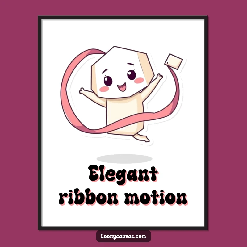 Funny Geometric Ribbon Digital Art - Instant Joyful Dance Download