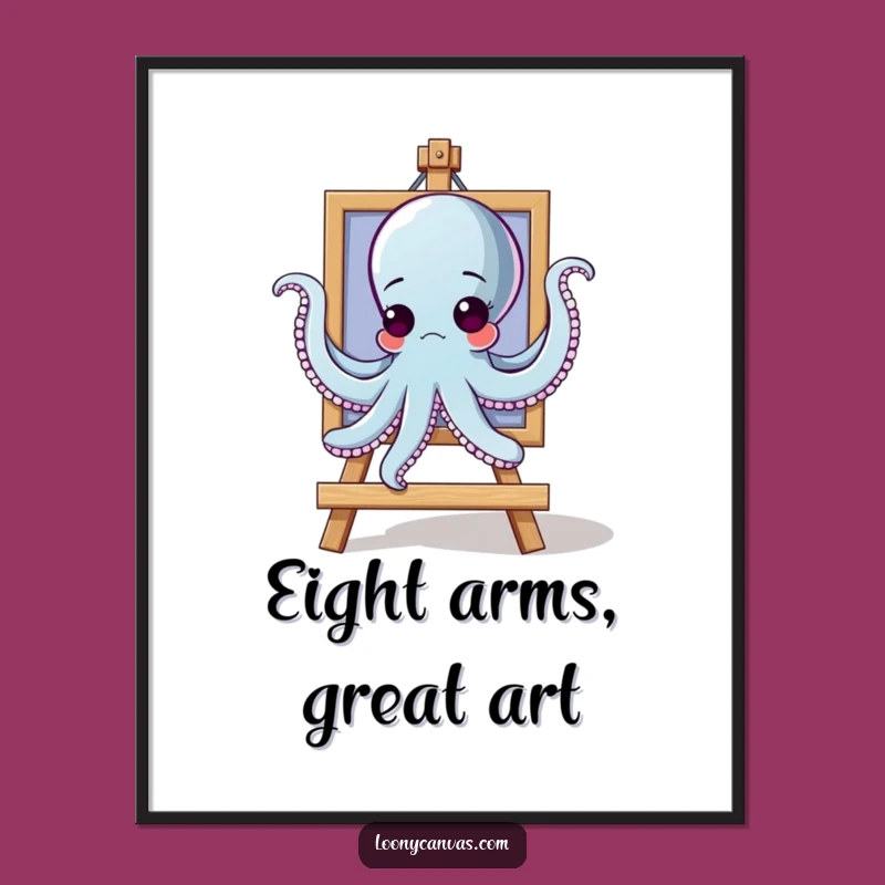 Funny Goofy Octopus Hanging Art Digital Art: Instant Decorator Humor