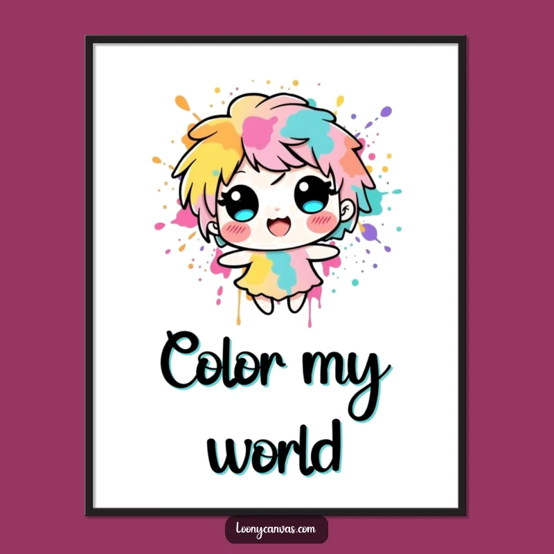 Funny Ink Blot Digital Art: Instant Colorful Decor