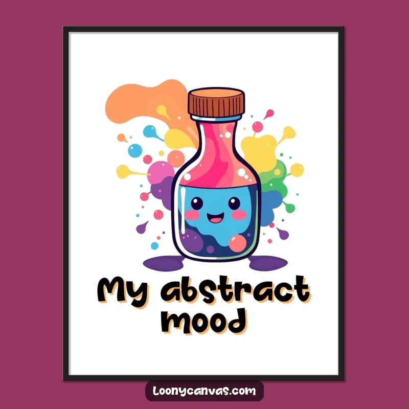 Funny Ink Bottle Digital Art: Instant Colorful Decor