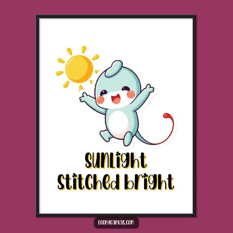 Funny Needle Digital Art: Stitching Sun Download, Hilarious Gift for Craft Enthusiasts