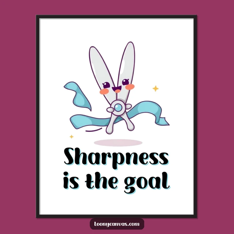 Funny Scissors Digital Art - Delightful Ribbon-Cutting Decor for Instant Cheer