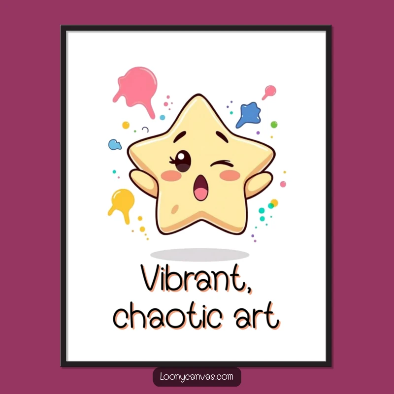 Funny Star Paint Digital Art - Instant Artistic Humor Download