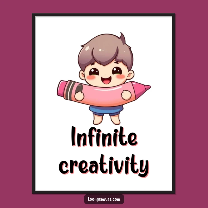 Funny Giant Crayon Digital Art: Instant Creative Decor, Perfect Funny Gift!