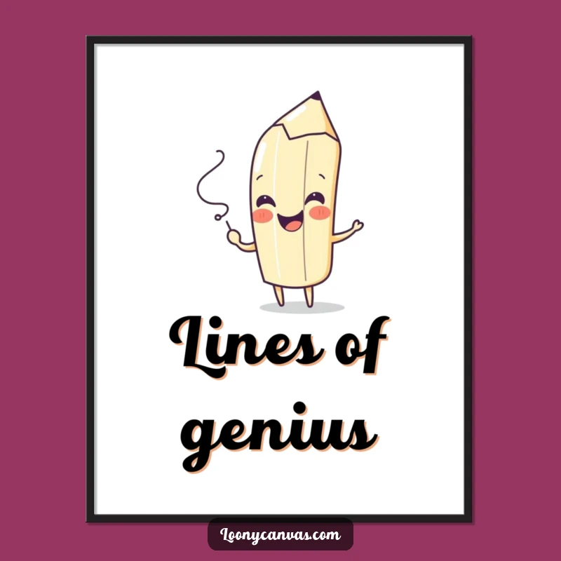 Funny Pencil Digital Art - Playful Squiggle Print for Instant Artistic Cheer