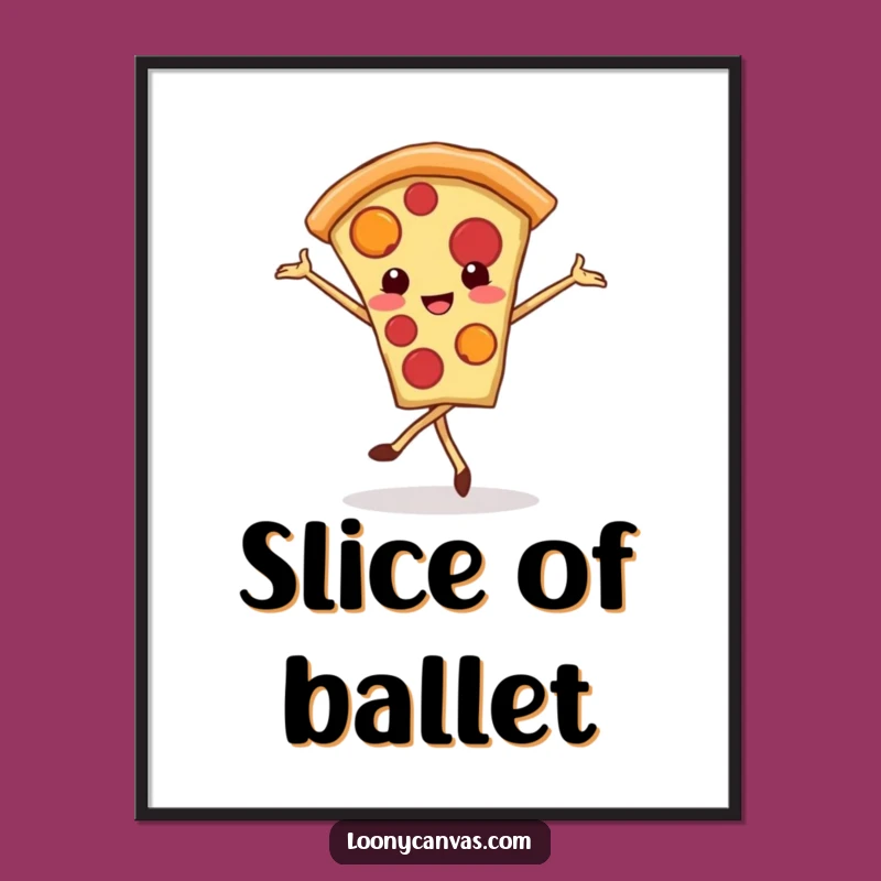 Funny Kawaii Pizza Digital Art: Instant Dance Delight