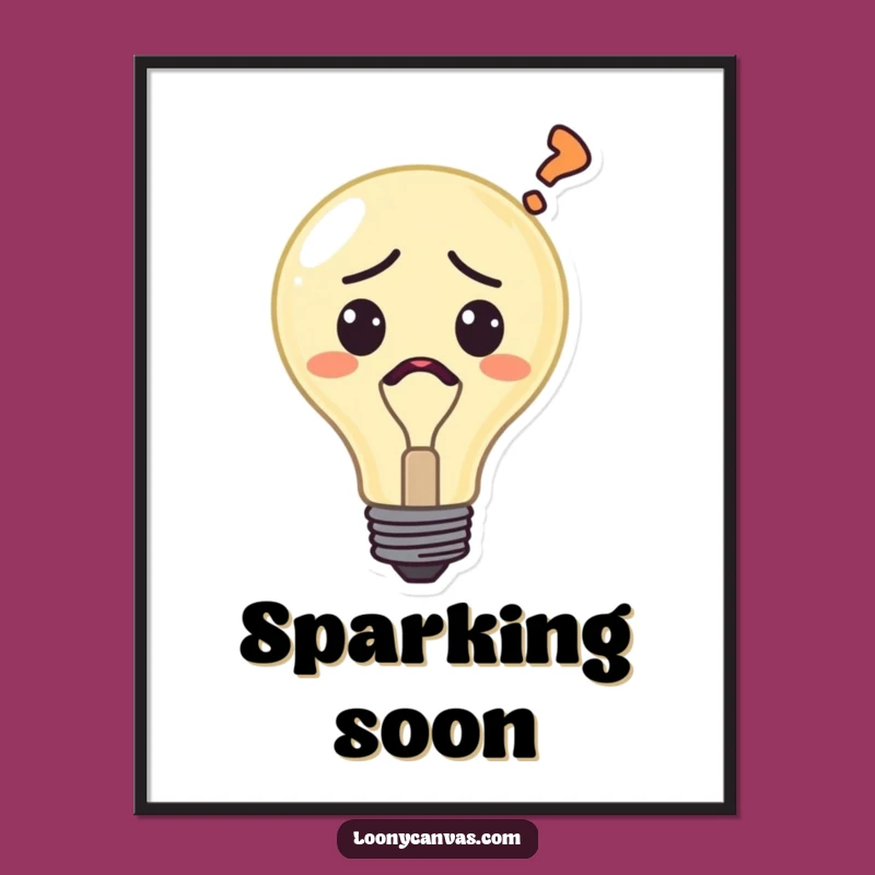 Funny Confused Lightbulb Digital Art - Instant Humor for Your Walls