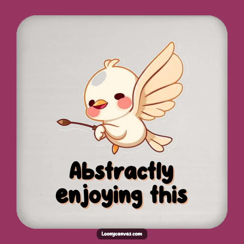 Funny Flying Chisel Drink Coaster: Abstract Art Protection, Hilarious Gift for Coffee Tables