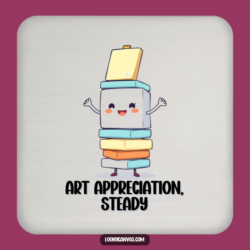 Funny Cube Canvas Coaster - Protect Surfaces Artfully