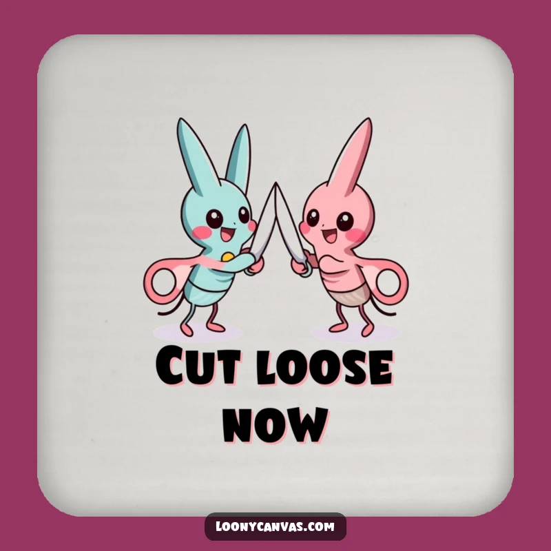 Funny Scissors Duel Coaster Set, Protect Surfaces with Playful Charm