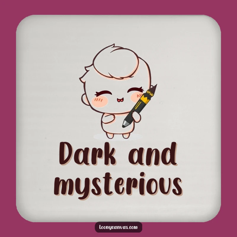 Funny Mischievous Charcoal Coaster: Protect Surfaces with Artful Sass