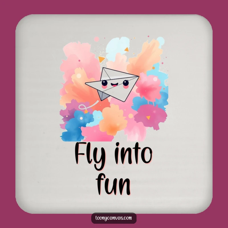 Funny Paper Airplane Coaster Set, Protect Tables with Whimsical Charm
