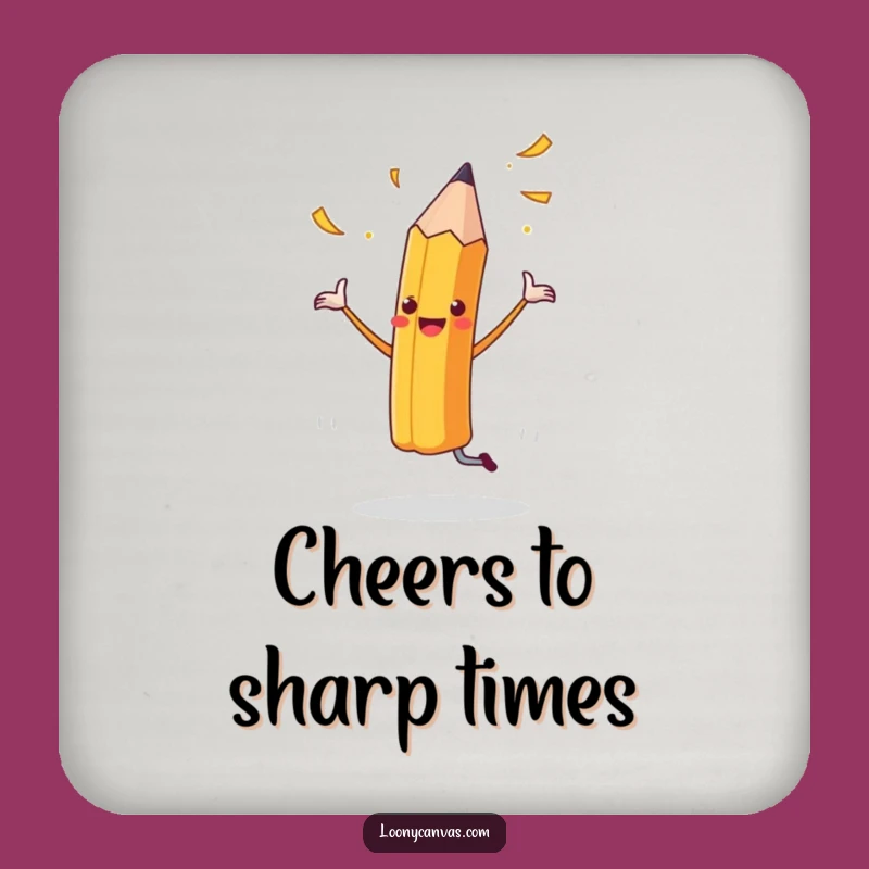 Funny Cheerful Pencil Coaster: Protect Surfaces with Artful Fun