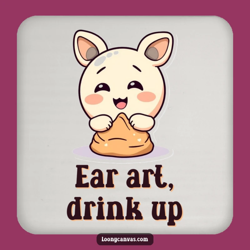 Funny Circle Sculptor Coaster: Protect Surfaces with Ear Art, Perfect Funny Gift Set
