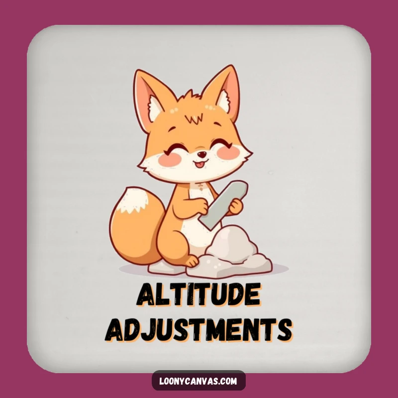 Funny Fox Cloud Sculptor Coasters: Protect Surfaces with Whimsy