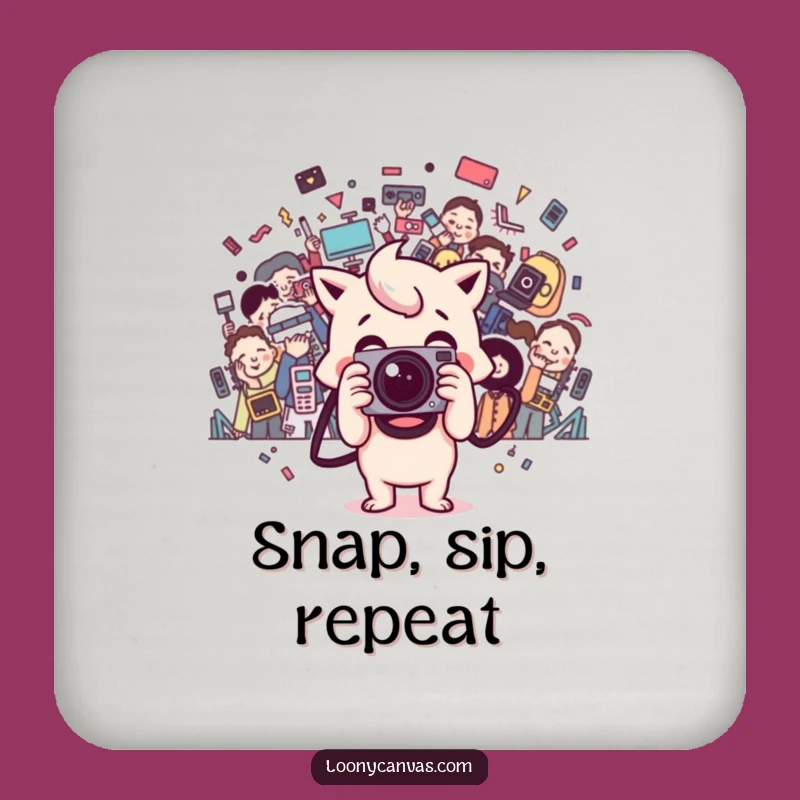 Funny Kawaii Camera Coaster: Protect Surfaces With Art