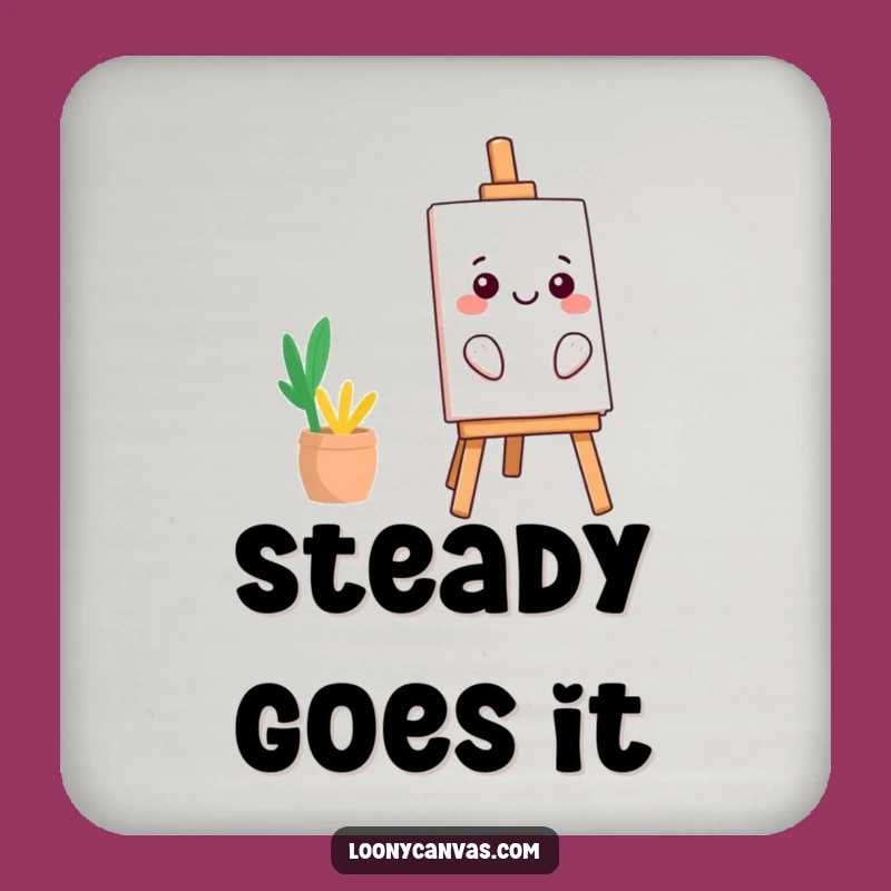 Funny Kawaii Easel Coasters: Protect Surfaces with Precarious Art