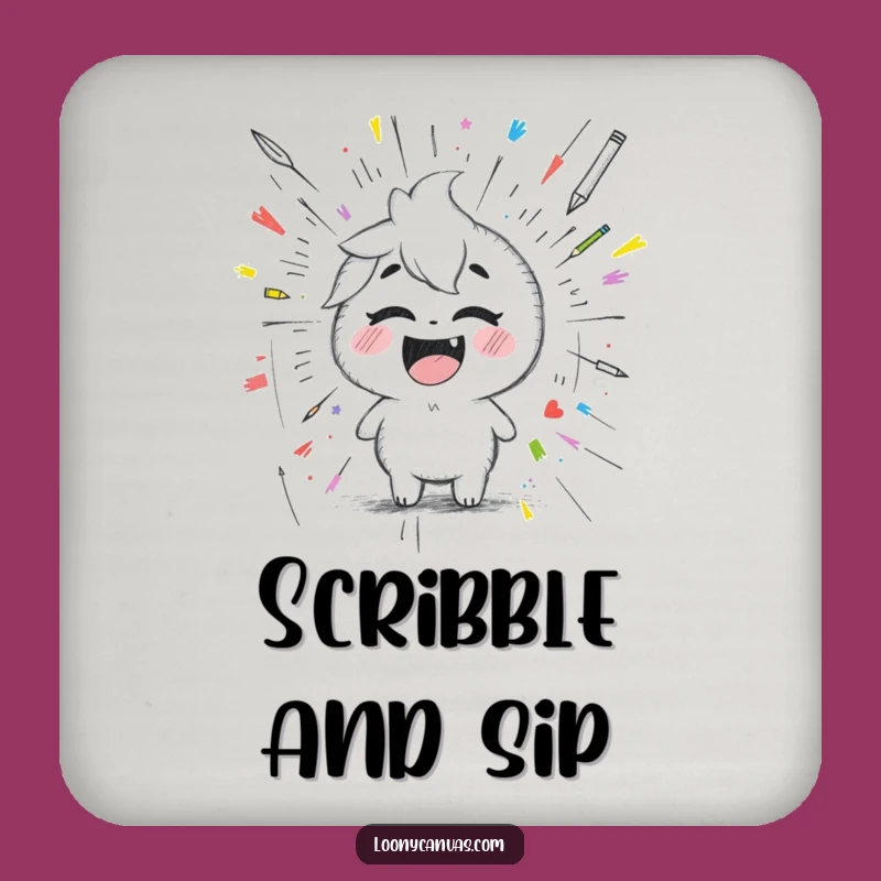 Funny Kawaii Pencil Coaster: Protect Surfaces with Artistic Charm