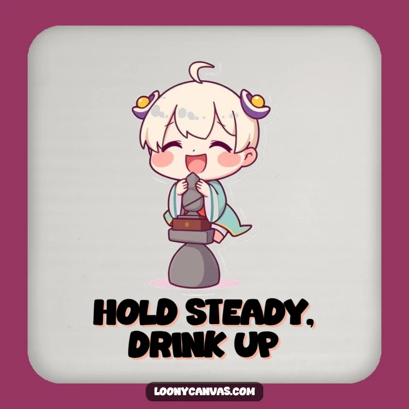 Funny Coaster Set: Balance Act Humor, Delicate Surface Protector Gift