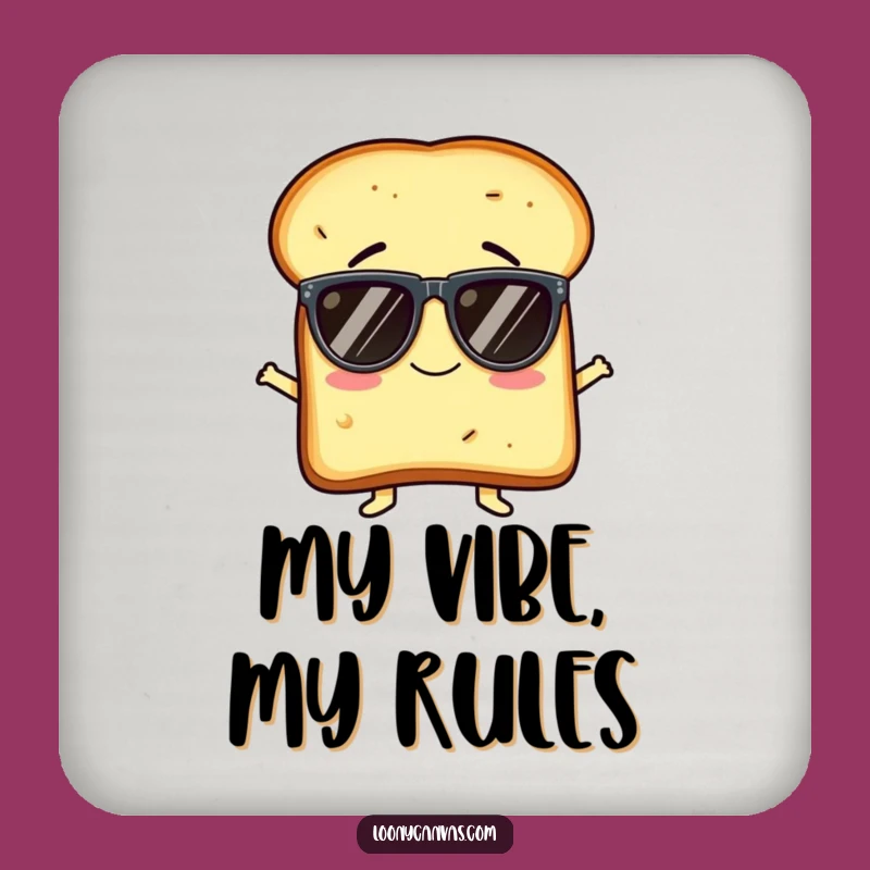 Funny Toast Sunglasses Coaster: Protect Surfaces with a Giggling Character