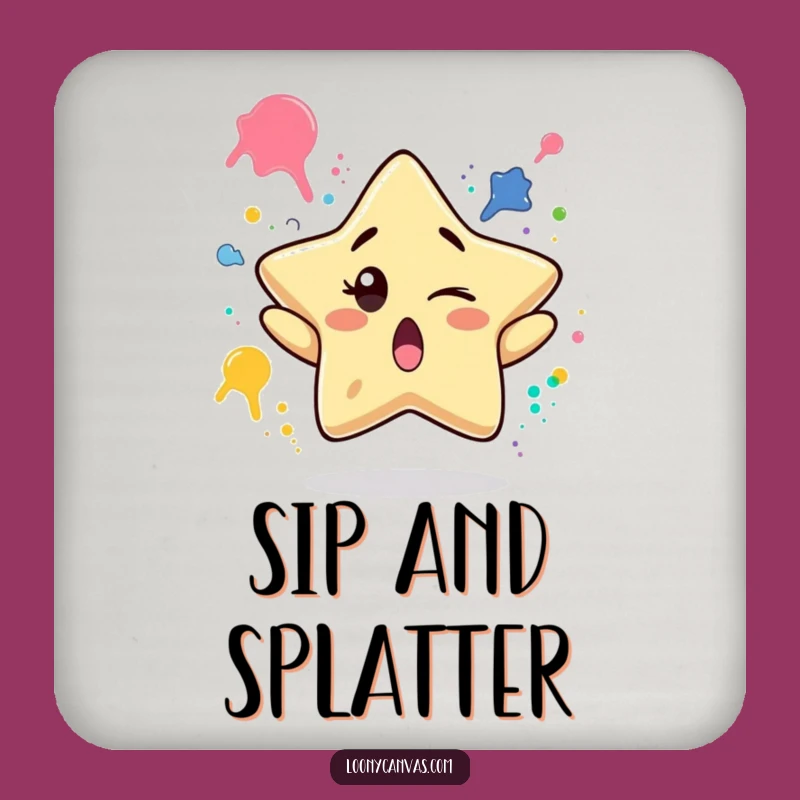 Funny Star Paint Coaster - Protect Surfaces Artfully