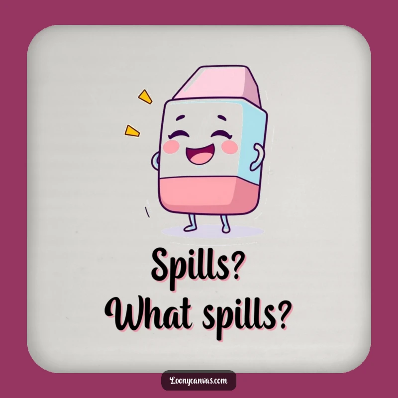 Funny Giggling Eraser Coaster Set: Protect Surfaces with Humor