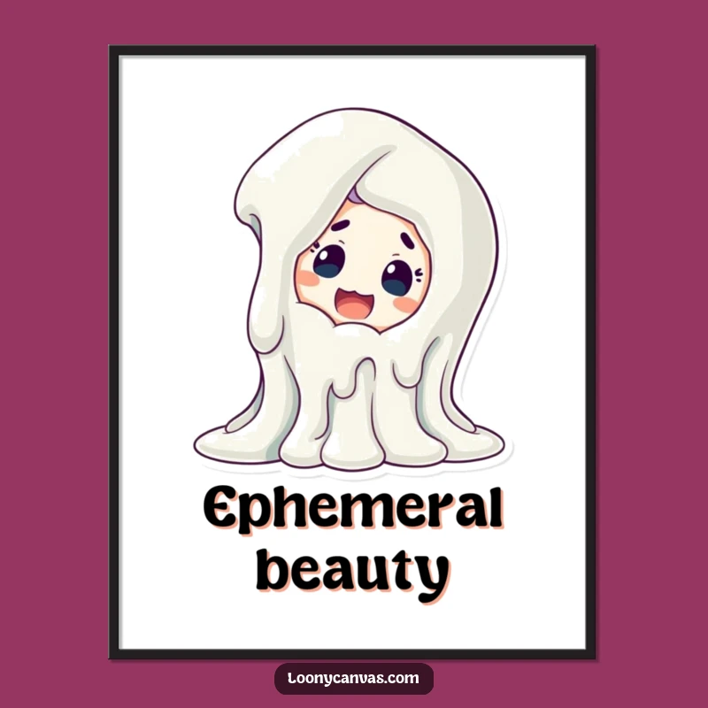 Funny Melting Sculpture Poster: Surreal Wall Art, A Perfect Funny Gift for Galleries!