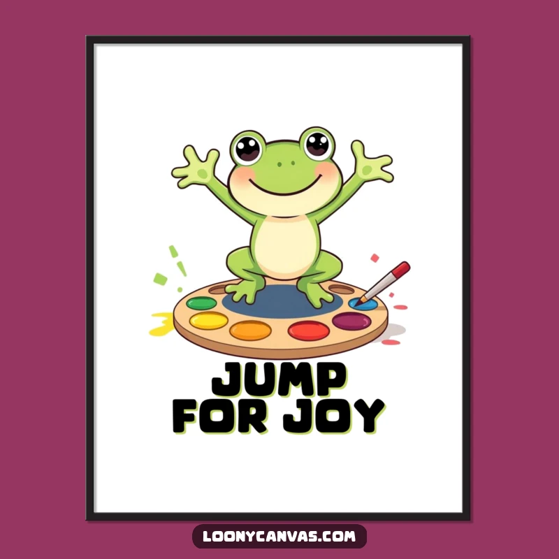 Funny Frog Paint Splash Poster - Vibrant Wall Art Funny Gift for Studios