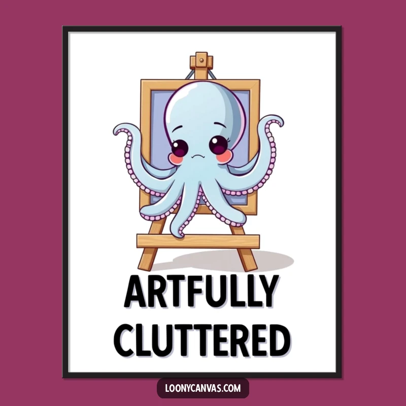 Funny Goofy Octopus Hanging Art Poster: Wall Art for Decorators