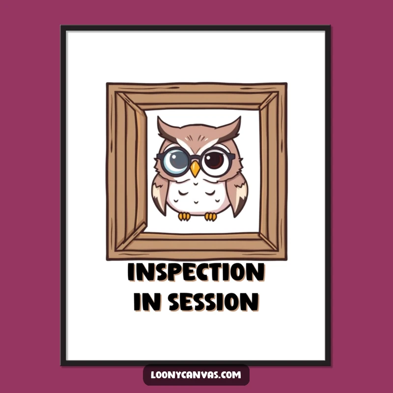 Funny Owl Art Critic Poster: Perfect Perspective for Your Walls