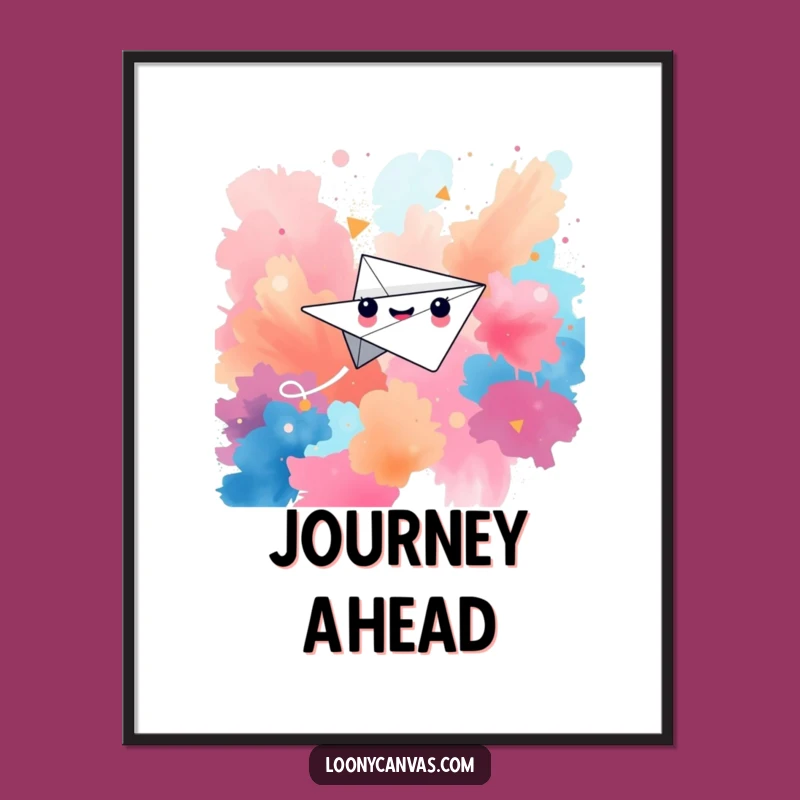 Funny Paper Airplane Poster, Motivational Art for Your Walls