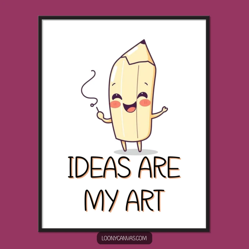 Funny Pencil Poster - Playful Squiggle Art for Your Creative Space