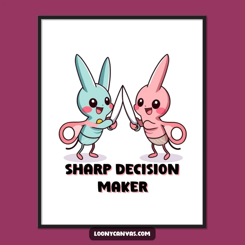 Funny Scissors Duel Poster, A Sharp Piece of Wall Art