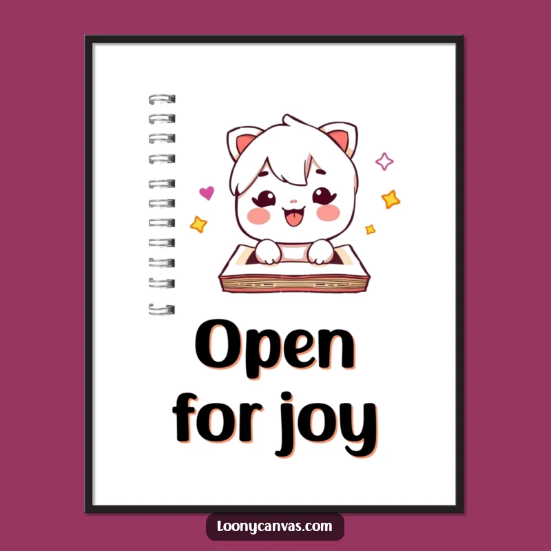 Funny Kawaii Sketchpad Poster: Bring Cheerful Surprise Art to Your Walls