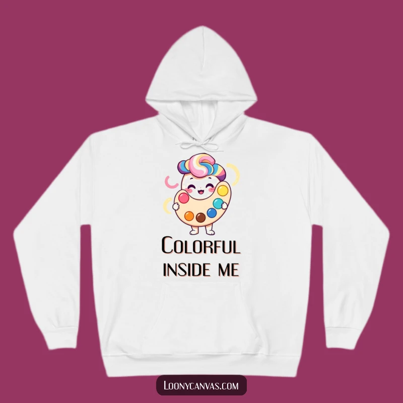 Cozy Funny Palette Hoodie: Vibrant Colors Art Wear Gift