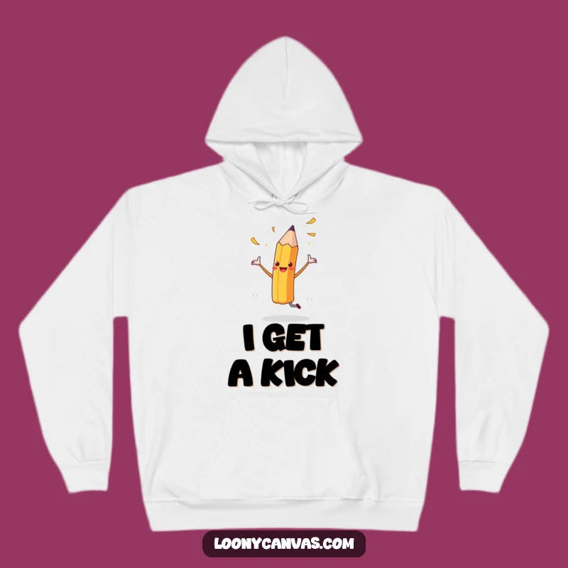 Funny Cheerful Pencil Hoodie: Cozy Up with Creative Energy