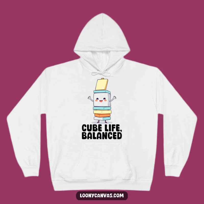Funny Cube Artist Hoodie - Cozy Canvas Balancing Comfort