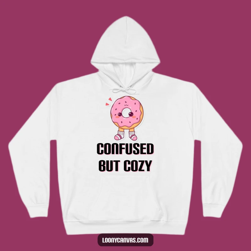 Funny Donut Sock Confusion Hoodie: Cozy Up with Confusion