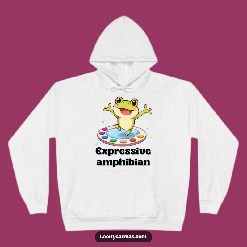 Funny Frog Art Hoodie: Cozy Amphibian Painter Sweatshirt, The Ultimate Funny Gift!