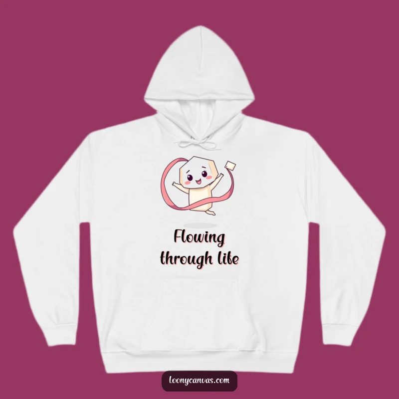 Funny Geometric Dancer Hoodie - Cozy Ribbon Twirling Comfort
