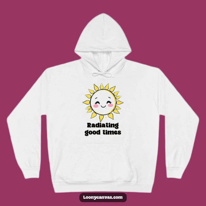 Funny Kawaii Chalk Sun Hoodie: Cozy Wobbly Drawing Sweatshirt for Cheerfulness