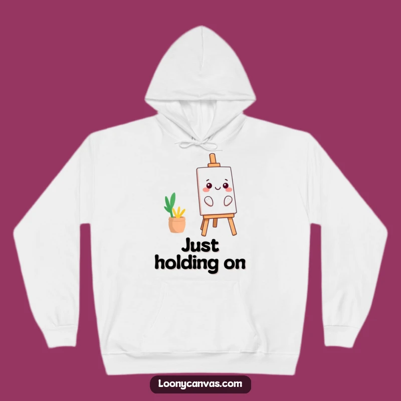Funny Kawaii Easel Hoodie: Cozy Comfort with a Precarious Smile