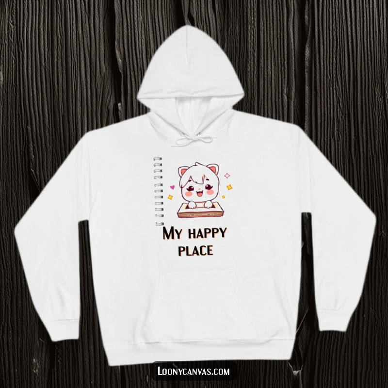 Funny kawaii sketchpad hoodie, with a cheerful surprise, humorous and warm design, a fantastic funny gift.